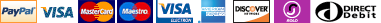 Paypal and various other payment options accepted